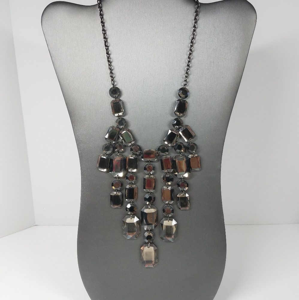 Gray Mirrored Necklace
